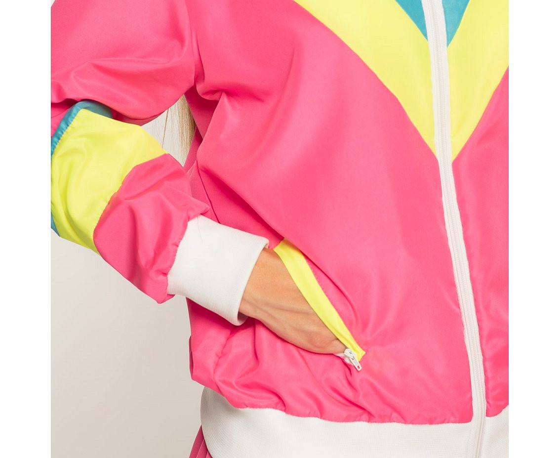 Women''s Neon Pink Retro Tracksuit, Size M